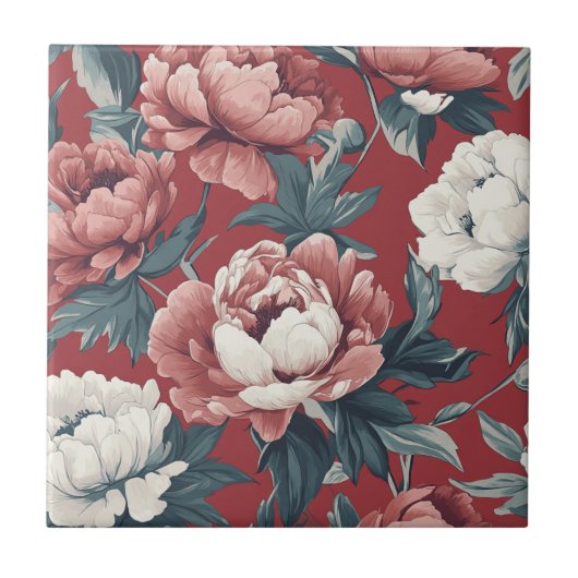 ホームフローリング用のBoho Peoniesセラミックタイル タイル (正面)