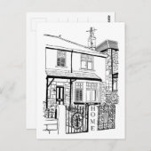 ホームブラックインクタイポグラフィ ポストカード (正面/裏面)