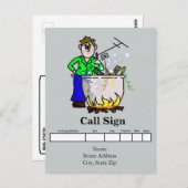 ホームブリューハムQSLカカスタマイズードだ! ポストカード (正面/裏面)