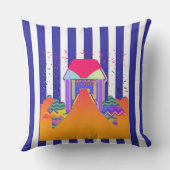 ホームブルーストライプ アウトドアクッション (裏面)