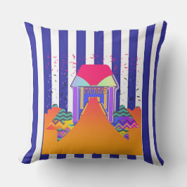 ホームブルーストライプ アウトドアクッション