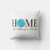 ホームブルーピックルボールファミリー名 クッション (正面)