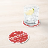 ホームブルーブランドコースターデザインテンプレート ラウンドペーパーコースター (インサイチュ)