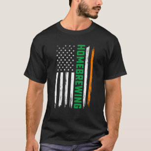 ホームブローイングアメリカ国旗セントパトリックズデイメンウォム Tシャツ