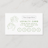ホームプラントショップ、あなたのロゴモダンロイヤリティカード。 ロイヤリティカード (正面)