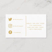 ホームプラントショップ、モダン金ゴールドロイヤリティカード。 ロイヤリティカード (裏面)