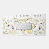 ホームプレミアムパンパスワイルドフラワーラージオフィス デスクマット (キーボード&マウス)