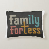 "ホームヘイブン：家族要塞アクセントピローデザイン アクセントクッション (正面)