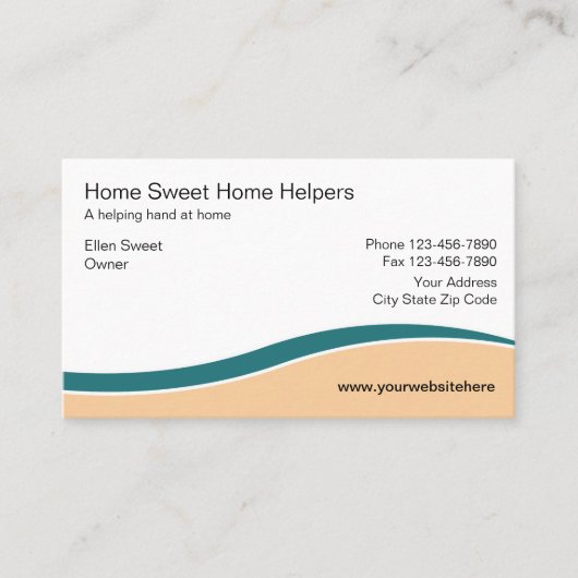 ホームヘルスの名刺 名刺 (正面)