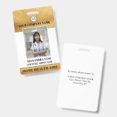 ホームヘルスケアエイドロゴ写真 バッジ (正面＆裏面)