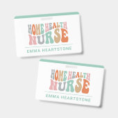 ホームヘルスケア看護師ケアギバー バッジ (表裏)