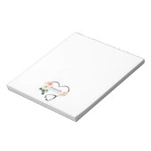 ホームヘルスケア看護師 ケアギバー 花柄聴診器 ノートパッド (回転)