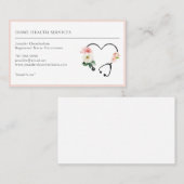 ホームヘルスナースフローラ聴診器 名刺 (正面/裏面)