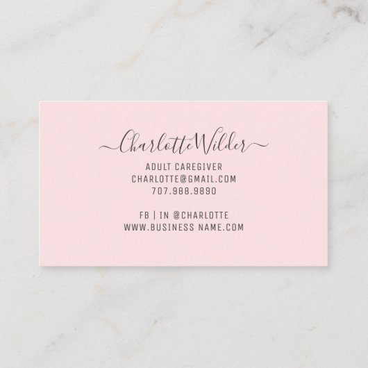 ホームヘルスナース介護者フローラ聴診器 名刺 (裏面)