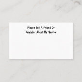 ホームヘルスナース介護者モダンの名刺 名刺 (裏面)