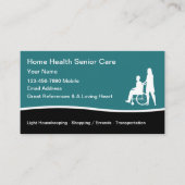 ホームヘルスナース介護者モダンの名刺 名刺 (正面)