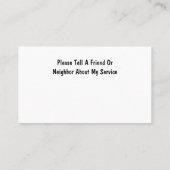 ホームヘルス介護者の名刺 名刺 (裏面)