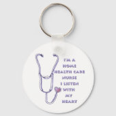 ホームヘルス気にナースハートキーチェーン キーホルダー (正面)