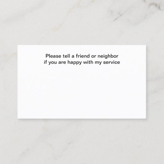 ホームヘルパーのコンパニオンハートテーマ 名刺 (裏面)