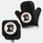 ホームベイカーシェフ調理師wミキサー 鍋つかみ&鍋敷きセット (正面/裏面)