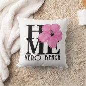 ホームベロビーチピンクハイビスカス クッション (ブランケット)