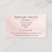 ホームベーカリーカップケーキピンクつや消しベーキング 名刺 (裏面)