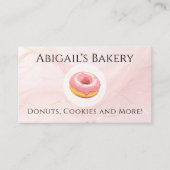 ホームベーカリードナッツピンクつや消しベーキング 名刺 (正面)