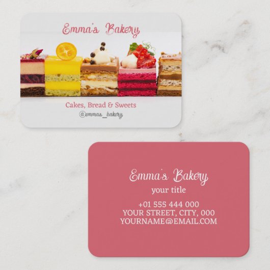 ホームベーカリー 名刺 (正面/裏面)