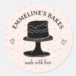 ホームベーカリー 手作り イラスト ケーキ 愛を込めて ラウンドシール