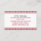 ホームベーキング事業またはベーカリー 名刺 (裏面)