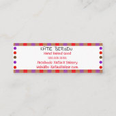 ホームベーキング事業又はベーカリー事業 スキニー名刺 (裏面)