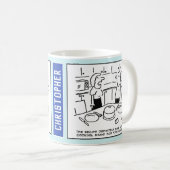 ホームベーキング料理ディナーでキッチンおもしろい漫画。 コーヒーマグカップ (正面右)