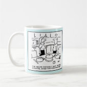 ホームベーキング料理ディナーでキッチンおもしろい漫画。 コーヒーマグカップ (左)