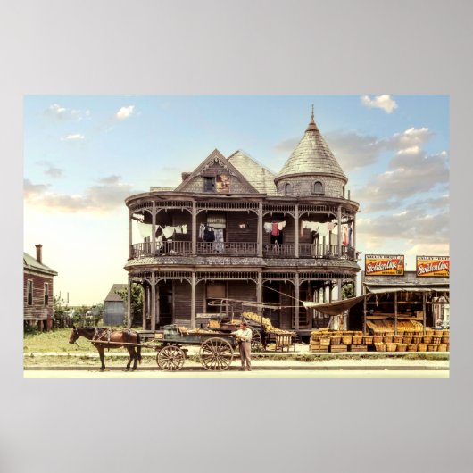 ホームベースのフルーツスタンド – ヒューストンテキサス州1943 ポスター (正面)