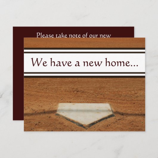 ホームベースの引っ越しましたの住所接触カード 案内状 (正面/裏面)