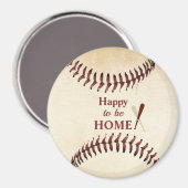 . .ホームベースボール素朴の弦を楽しみたい マグネット (正面/裏面)