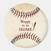 . .ホームベースボール素朴の弦を楽しみたい マグネット (正面)