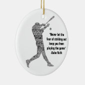 ホームベースボー走ルワーアやる気を起こさせるートをヒット セラミックオーナメント (右)