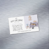 ホームペットシーティングウォーターカラーコージーホームモーヴソファ マグネット名刺 (インサイチュ)