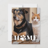 ホームペットフォト引っ越しました新しいアドレスドッグムービング 案内状 (正面)