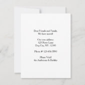 ホームペットフォト引っ越しました新しいアドレスドッグムービング 案内状 (裏面)