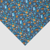 ホームホビー裁縫クラフト紙コラージュパターンブルー 薄葉紙 (詳細)