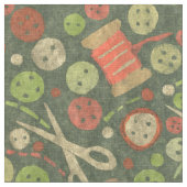ホームホビー裁縫供給コラージパターングリーン ファブリック (クローズアップ)