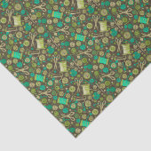 ホームホビー裁縫DIY紙コラージパターングリーン 薄葉紙 (詳細)