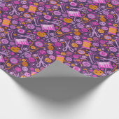 ホームホビー裁縫DIY紙コラージパターンパープル ラッピングペーパー (角)