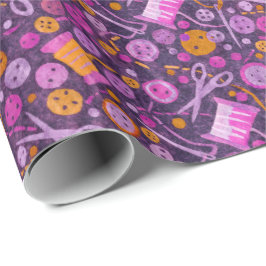 ホームホビー裁縫DIY紙コラージパターンパープル ラッピングペーパー