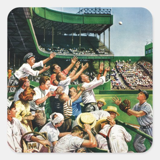 ホームボールを走捕える スクエアシール (正面)