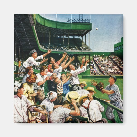 ホームボールを走捕える マグネット (正面)