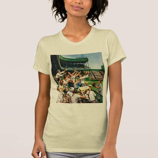 ホームボールを走捕える Tシャツ (正面)