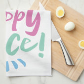 ホームマイハッピープレイス!シェルターインプレイス – パステル キッチンタオル (四つ折り)